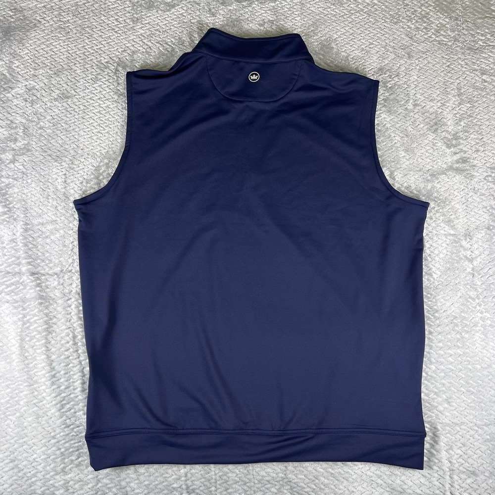 Peter Millar Golf Vest XL Navy Quarter Zip Crown Performance Stretch - Picture 2 of 8